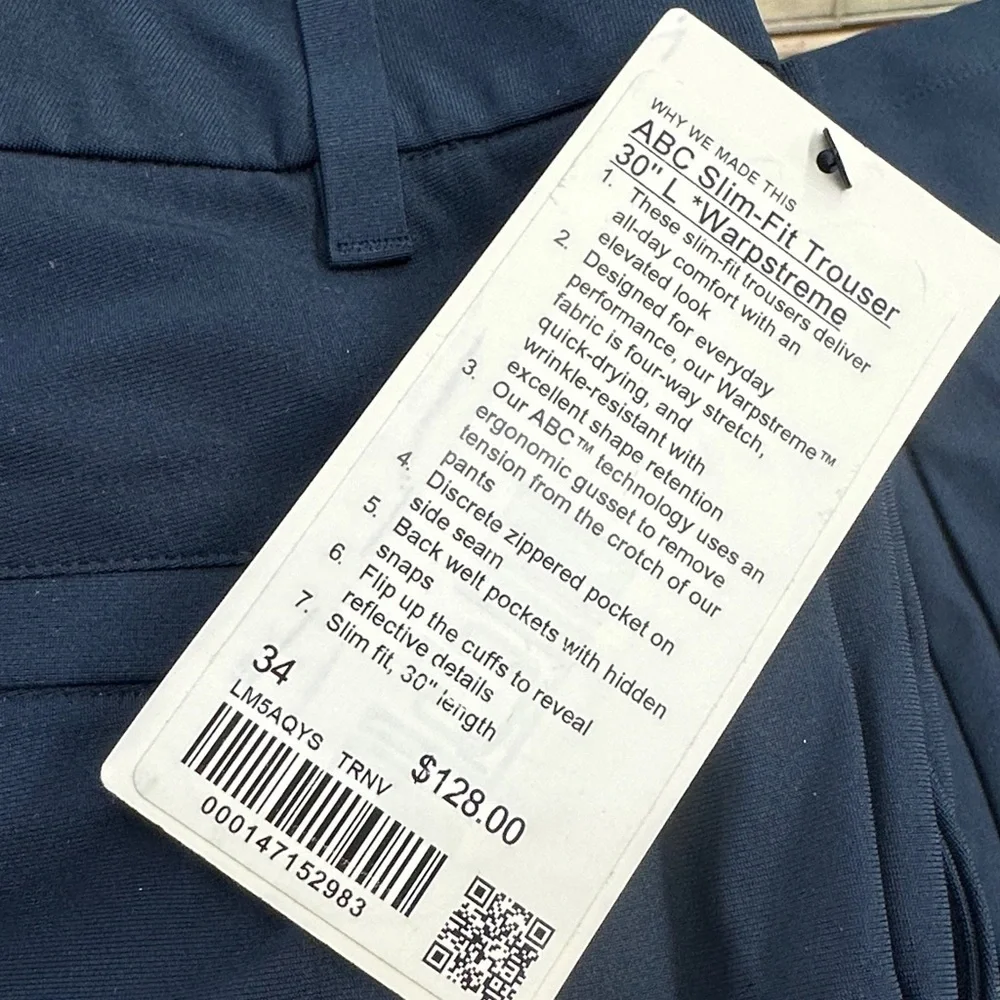 Lululemon ABC Slim-Fit Trouser 32